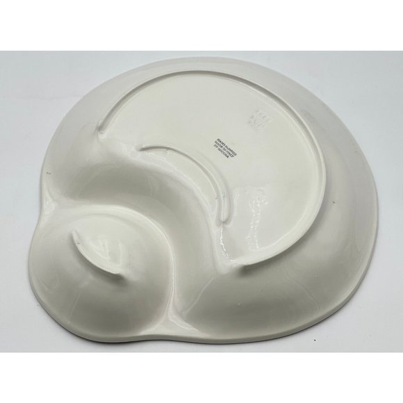 Ancora Chip & Dip 15 3/4" Large Platter Hand-Painted Mixed Veggies Made in Italy - Picture 5 of 7